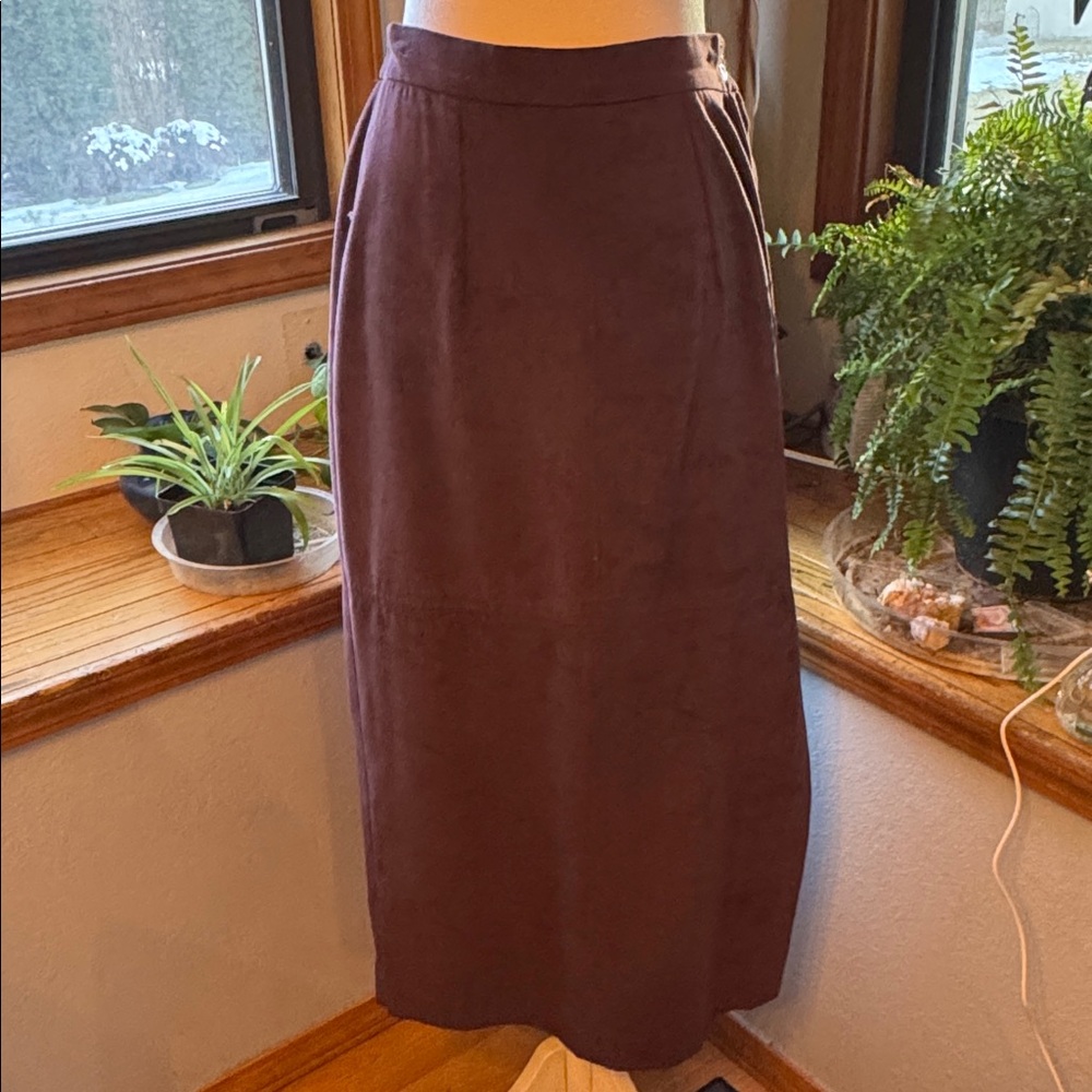 🐎Western Maxi Skirt Frontier Clothing Co. Faux Suede 💜Maroon 🔮Purple🤠